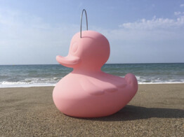 DUCK DUCK DRIJVENDE LED-LAMP XL pink edition 